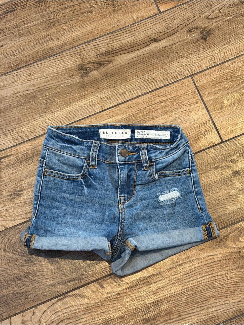 Bullhead Distressed Super Stretch Shorty - Size 22